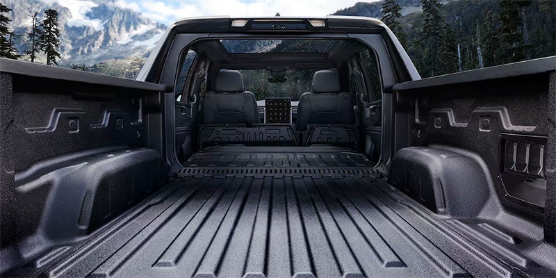 truck bed of a GMC Sierra EV