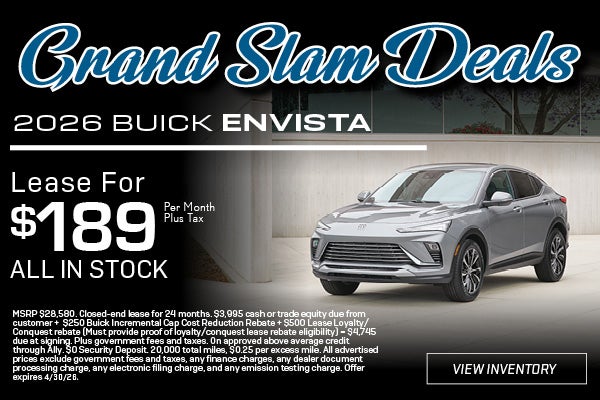 2026 Buick Envista lease deal starting at $189 per month