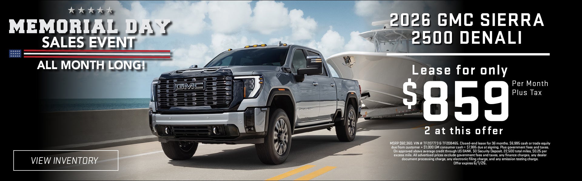 Memorial Day Sales Event