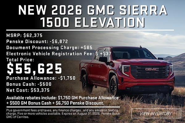 New 2026 GMC Sierra 1500 elevation