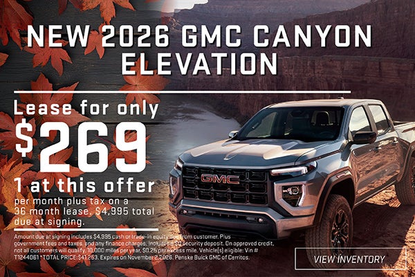 New 2026 GMC Canyon Elevation